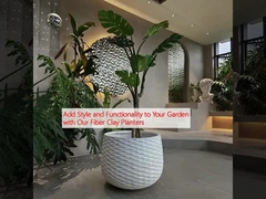 Agregue estilo y funcionalidad a su jardín con nuestros plantadores de arcilla de fibra