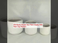 Eleva sin esfuerzo tu exhibición de plantas con plantadores de arcilla de fibra