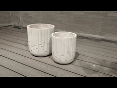 Topo de cemento de fibra de acabado tallado a mano personalizado para piezas centrales al aire libre