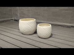 Planta de arcilla de fibra resistente al agua y al fuego Φ350*H240 con orificios de drenaje y Φ300*H210