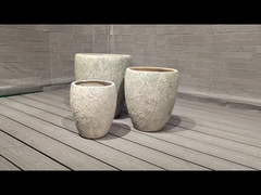 Potes de cemento de fibra redonda para barbacoa/horno de carbón para acampar