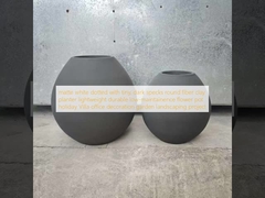 blanco mate salpicado de manchas pequeñas y oscuras plantación redonda de arcilla de fibra de peso ligero duradero de bajo mantenimiento maceta de flores vacaciones Villa decoración de oficinas proyecto de jardín paisajismo