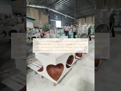 maceta de arcilla de fibra redonda irregular blanca extra grande con contornos curvos y fluidos, ligera, duradera, de bajo mantenimiento, maceta para flores, decoración de oficina de Villa vacacional, proyecto de paisajismo de jardín