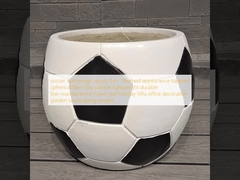 diseño de balón de fútbol deportivo y divertido - apariencia temática maceta de fibra cónica esférica de arcilla ligera y duradera maceta de bajo mantenimiento decoración de oficina de Villa de vacaciones proyecto de paisajismo de jardín