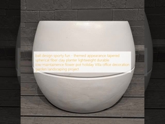 diseño de pelota deportiva divertida - aspecto temático cónico plantación de arcilla de fibra esférica ligera duradera de bajo mantenimiento maceta de flores vacaciones Villa de oficina de decoración de jardín proyecto de paisajismo