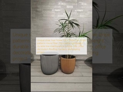 Maceteros plateados únicos: Patrones de rayas distintivos alrededor de la maceta de fibra de arcilla, ligeros, duraderos, de bajo mantenimiento, decoración de villas vacacionales, oficinas, jardines en la azotea, proyectos de paisajismo
