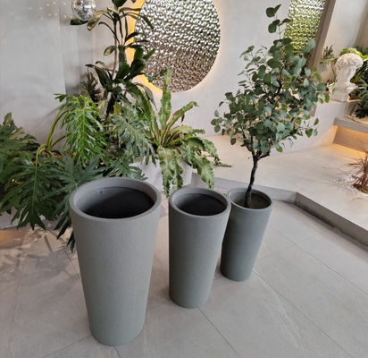 comprar Jardín de jardín de fibra de vidrio macetas de flores grandes para árbol real o artificial online manufacture