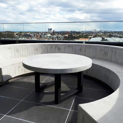 comprar Tablas GRC de alta calidad y resistentes Muebles de hormigón de jardín Conjuntos de mesa en formas redondas rectangulares online manufacture