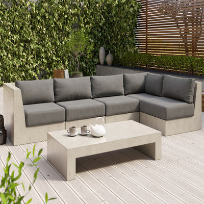 comprar China Ciudad de Foshan Concreto Patio Mesa lateral para la decoración al aire libre Concreto tabla establece banco online manufacture