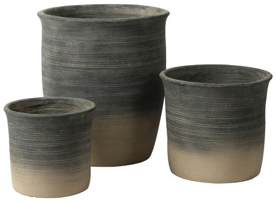 comprar Potes redondos de cemento para plantaciones al aire libre resistentes a la helada con agujeros de drenaje online manufacture