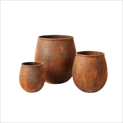 comprar Potes de plantación GRC redondos tallados a mano para decoración interior y exterior online manufacture