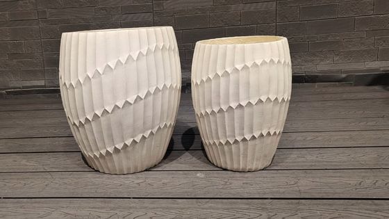 comprar Planta de fibra de arcilla de diseño único con superficie lisa y agujeros de drenaje online manufacture