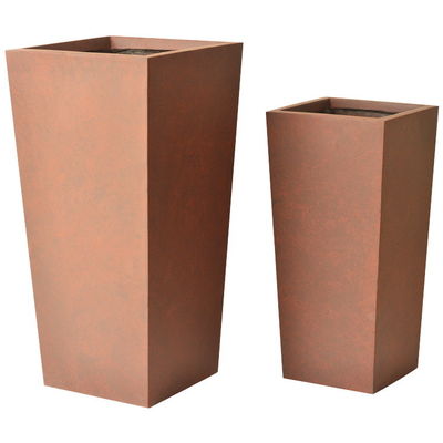comprar Planteadores de flores Jarras personalizadas Planteador de arcilla de fibra con agujeros de drenaje Diseño duradero online manufacture