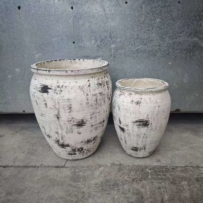 comprar Suministros de fábrica Minimalista Vintage macetas de arcillas de flores de jardín exterior de plantación de decoración para el hogar material de fibra online manufacture