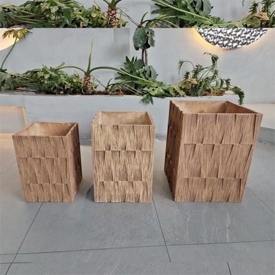 Planteador de fibra de arcilla de diseño moderno y elegante para plantas de interior y exterior