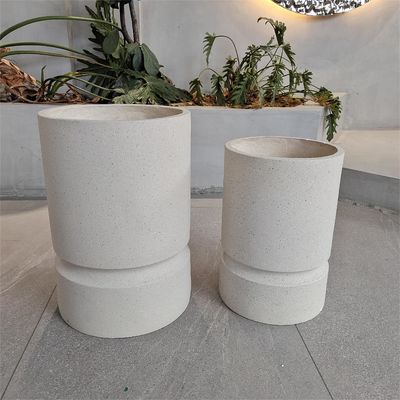 Potes de plantas de fibra de arcilla reforzada para decoración de jardines interiores y exteriores