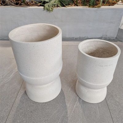 Plantación moderna de fibra de arcilla para interiores y exteriores de 22 libras con agujero de drenaje