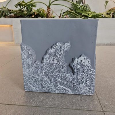 Minimalista Planta de arcilla de fibra azul a prueba de agua para la decoración del patio