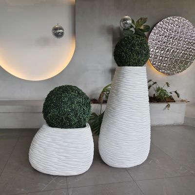 Fibra de vidrio gran resina GRP Planter Box para jardín interior y exterior de la decoración