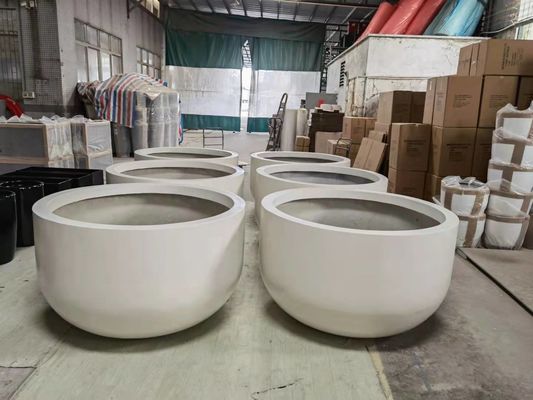 Potes de plantación de fibra de vidrio para la decoración de jardines al aire libre