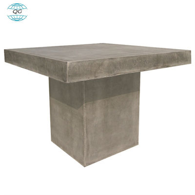 Tabla de hormigón de cemento grc de alta durabilidad con pie de acero de madera y muebles de mesa de hormigón