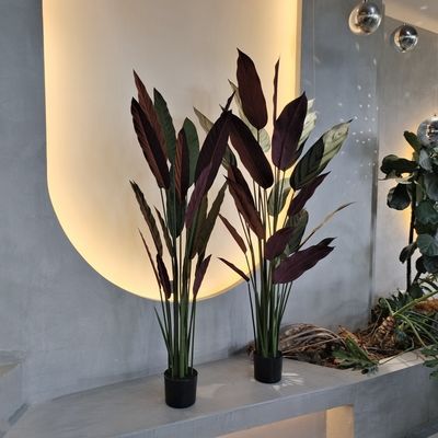Resistente al tiempo Realista Falso Ventilador Palma Para Decoración Lush 110cm