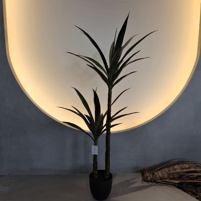 Lush 100-130cm de seda Yucca artificial árbol todo tiempo impermeable planta falsa