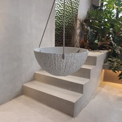 Plantas colgantes redondas de plástico de 260*260*120 mm para espacios interiores y exteriores