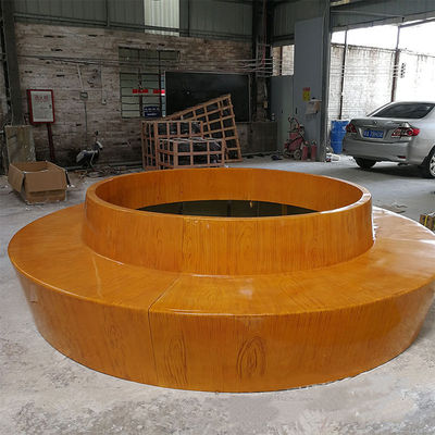 Conjunto de muebles exteriores de fibra de vidrio de resina gris ligera Conjunto de sillas de mesa de fibra de vidrio