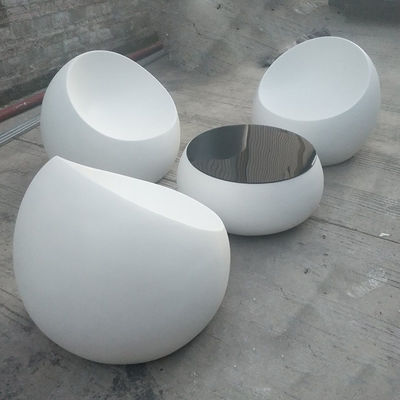 Muebles de fibra de vidrio personalizados Conjuntos de mesa de resina de fibra de vidrio en colores vibrantes