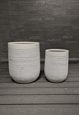 Plantas artesanales de fibra de arcilla para jardines interiores y exteriores