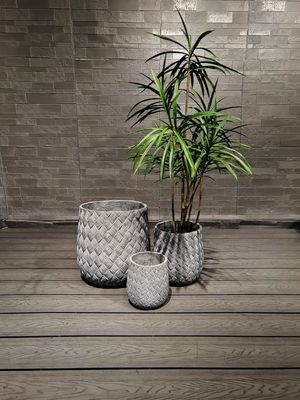 Plantador de fibra de arcilla personalizable para plantas de interior y exterior