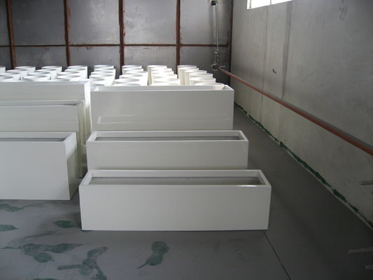Gran stock de plantas de fibra de vidrio maceta de fibra de vidrio plantas de flores de fibra de vidrio mate acabado brillante