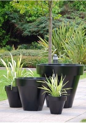 Gran jarrón de flores de resina de fibra de vidrio macetas al aire libre tamaño de logotipo personalizable caja de plantación de fibra de vidrio