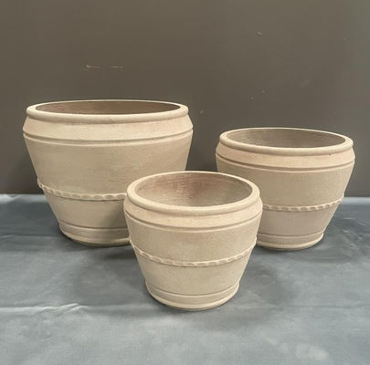 Cementos tallados a mano para plantas resistentes a la intemperie