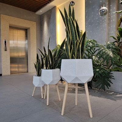 Planta de fibra de arcilla fácil de limpiar para la individualidad interior y exterior