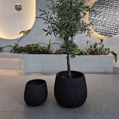 Planta de arcilla de fibra D370*H330mm 7-8 años Tiempo de vida en interiores Para horno de carbón / quemadores de campamento de barbacoa
