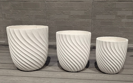 Planta de superficie texturizada de fibra de arcilla con carácter resistente a la helada y estilo moderno