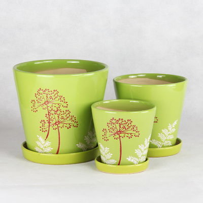 Jarras de cerámica personalizables para jardinería en diferentes colores