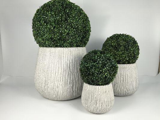 Decoración exterior Plantaciones de fibra de arcilla de diseño duradero y elegante