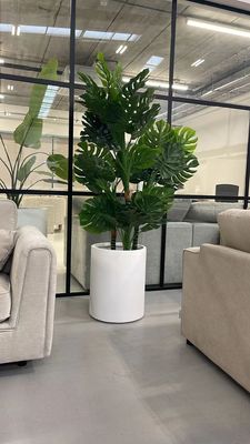 Plantas de arcilla de fibra resistente al desvanecimiento para balcones de fácil limpieza