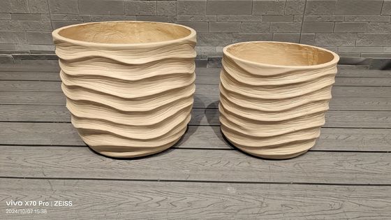 Horno de carbón / quemadores de acampada más calientes calefactor / barbacoa Planta de arcilla de fibra con estilo moderno y superficie texturizada