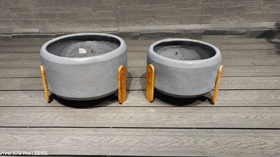 Planta de fibra de arcilla tallada a mano en diseño moderno tallado a mano para plantas