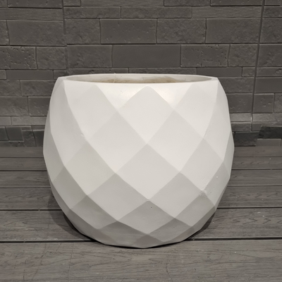 diseño geométrico de forma de diamante aspecto deportivo con un tema divertido plantación esférica de fibra de arcilla de peso ligero duradero de bajo mantenimiento maceta de flores vacaciones Villa decoración de oficinas proyecto de jardín paisajístico